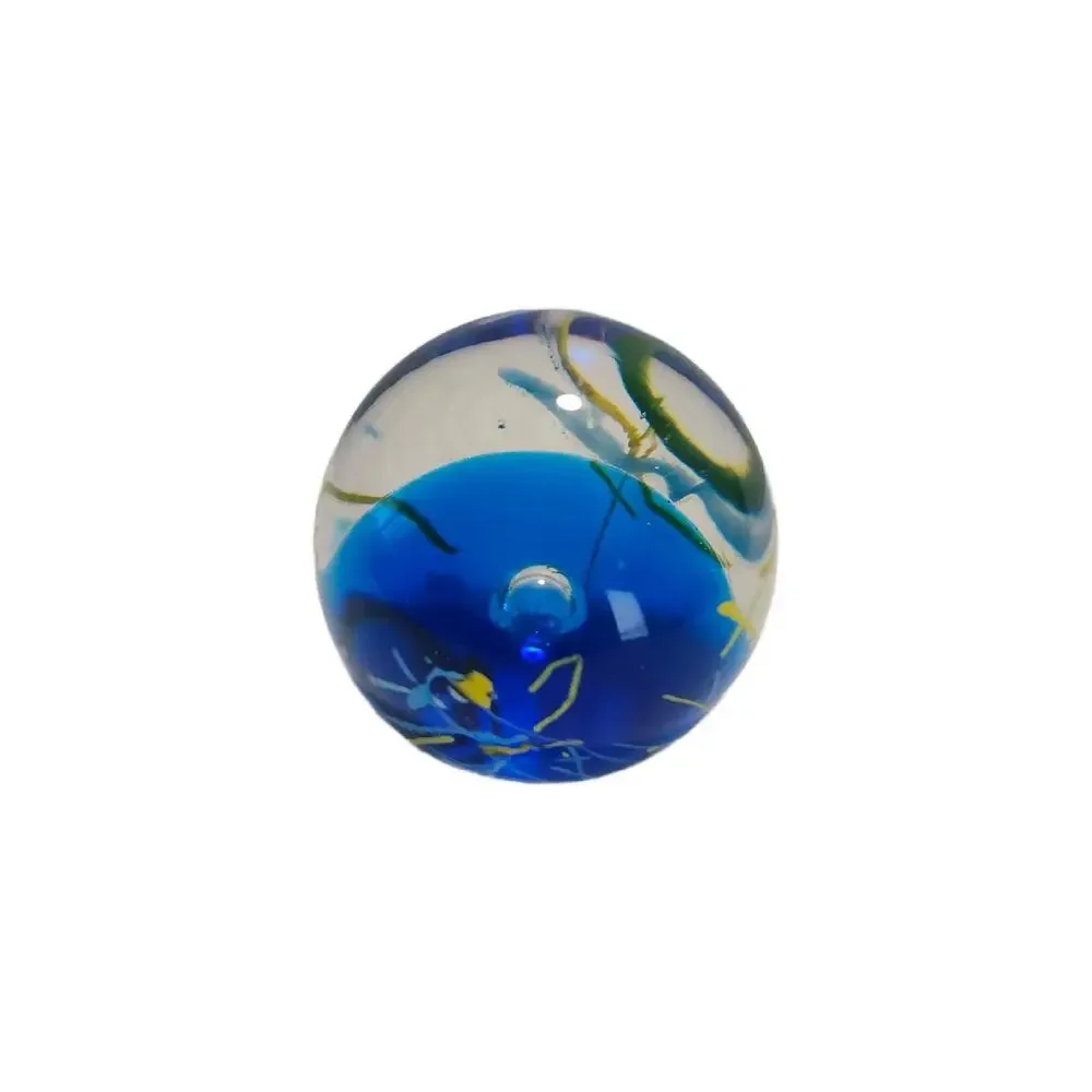 Vintage Hand Blown Glass Sphere with Confetti Streamers, 3